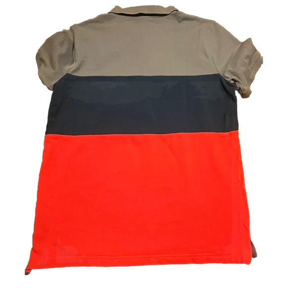 Nike 3 Tone Striped Short Sleeve Polo Shirt Men's Large Blue/Red Color Block - Picture 5 of 8